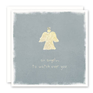 Card: 5.25X5.25 : An Angel to Watch Over You (glitter) large folded card
