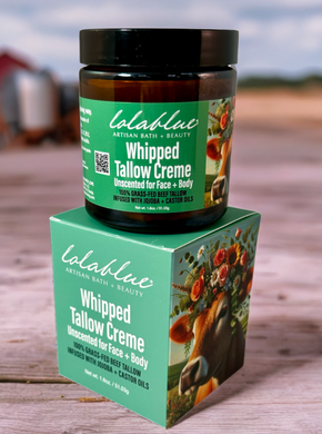 Lolablue Whipped Tallow Creme - UNSCENTED 1.8oz (Glass jar)