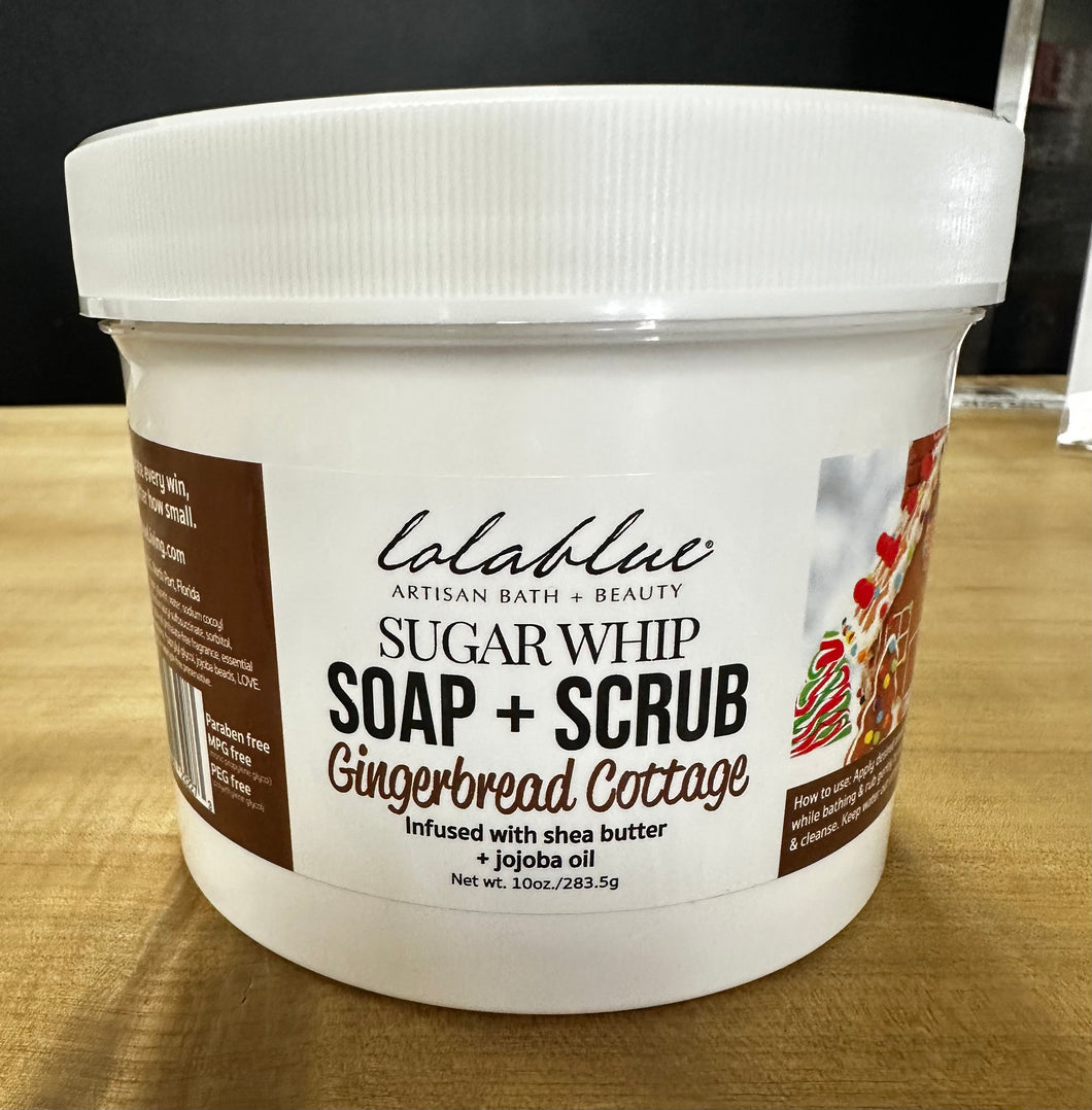 $25 OFF! BULK 2 (pounds) GingerbreadCottage Sugar Whip: Soap + Scrub (BACK BAR SPA) - YEAR END SALE!