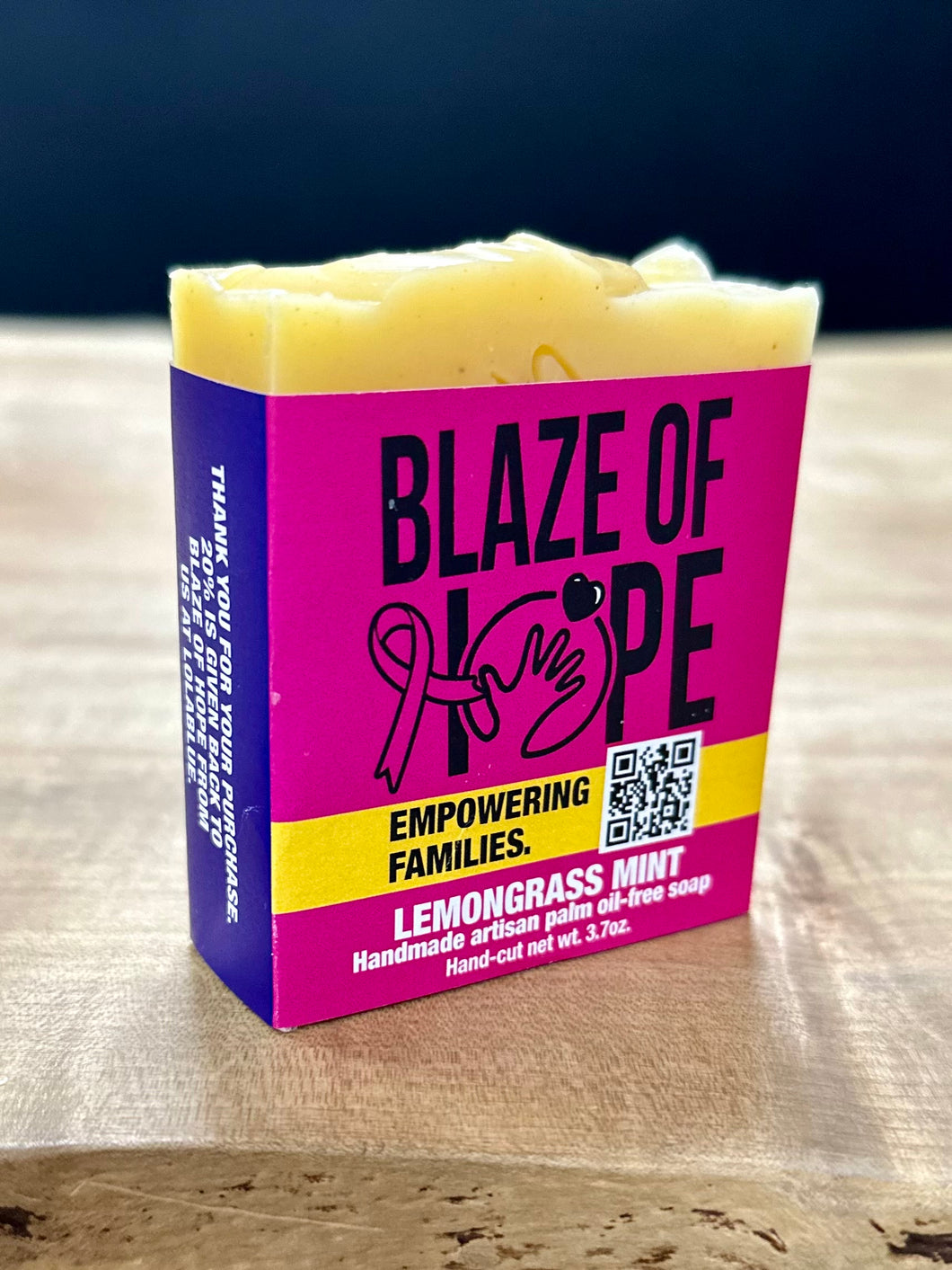 Blaze of HOPE “give back” Lemongrass Mint Soap