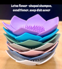 Load image into Gallery viewer, Lotus Flower-Shaped Shampoo/Conditioner/Soap Bar Dish
