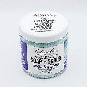 Spring special! 10oz Siesta Key Beach: Sugar Whip: SOAP + SCRUB (3-in-1)