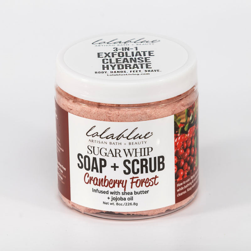 10oz Cranberry Forest: Sugar Whip: SOAP + SCRUB (3-in-1)