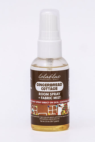 🎁 2oz GINGERBREAD COTTAGE : Room Spray + FABRIC Mist (contains CINNAMON- do not spray direct on sensitive body parts/skin) (Discount)
