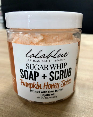 40% off - 10oz Pumpkin Honey + Spice: Sugar Whip: SOAP + SCRUB (3-in-1)